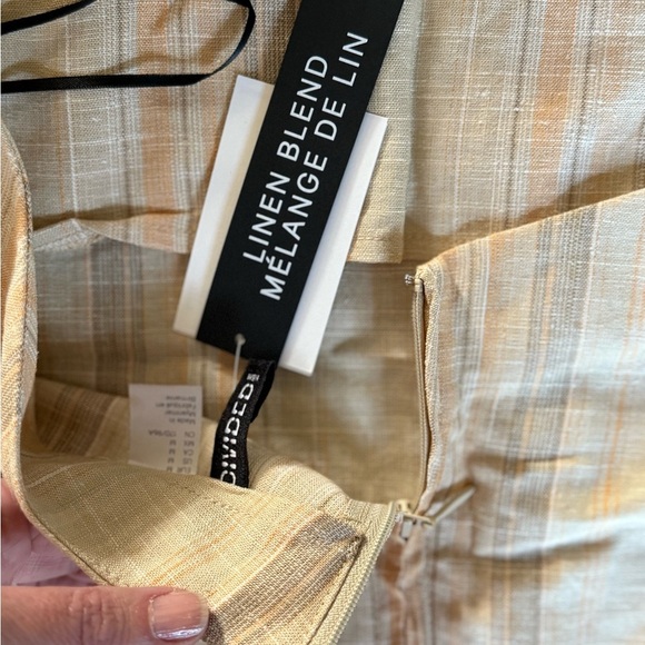 NWT- Beige-Striped Gathered Corset-style Top, Medium - Picture 6 of 9